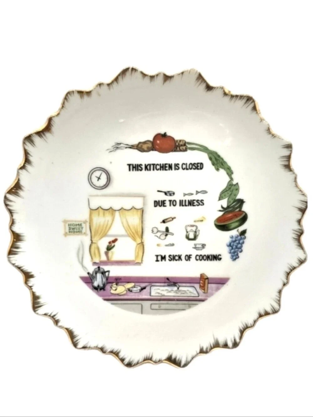 Vintage Funny Plate 